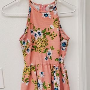 Racer Back Floral Dress